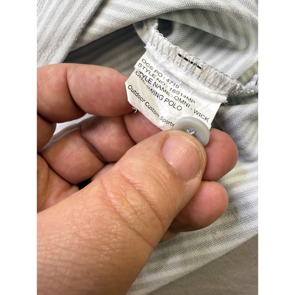 Columbia Golf Mens Omni-Wick Swing Polo Shirt Grey White Striped 2XL 18S14MP - Picture 6 of 6